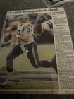 Drew Brees Autographed Newspaper Chargers