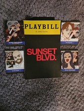 Sunset Blvd Playbill & Lights Of Broadway Card Lot - 4 Cards
