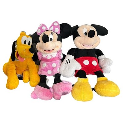 Disney Store Authentic Mickey & Minnie 18  Plush Pluto 100 Anniversary LOT