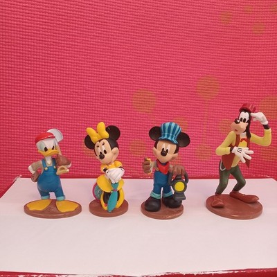 Disney Mickey Mouse Minnie Donald Goofy Figures Cake Toppers Lot of 4