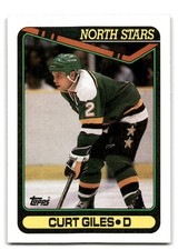 1990-91 TOPPS NHL HOCKEY NM Card #228 😎 CURT GILES, Minnesota North Stars 🤩