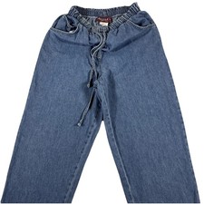 Denim & Co. Made in USA 90s Y2K Cottagecore Elastic Waist Jeans Small