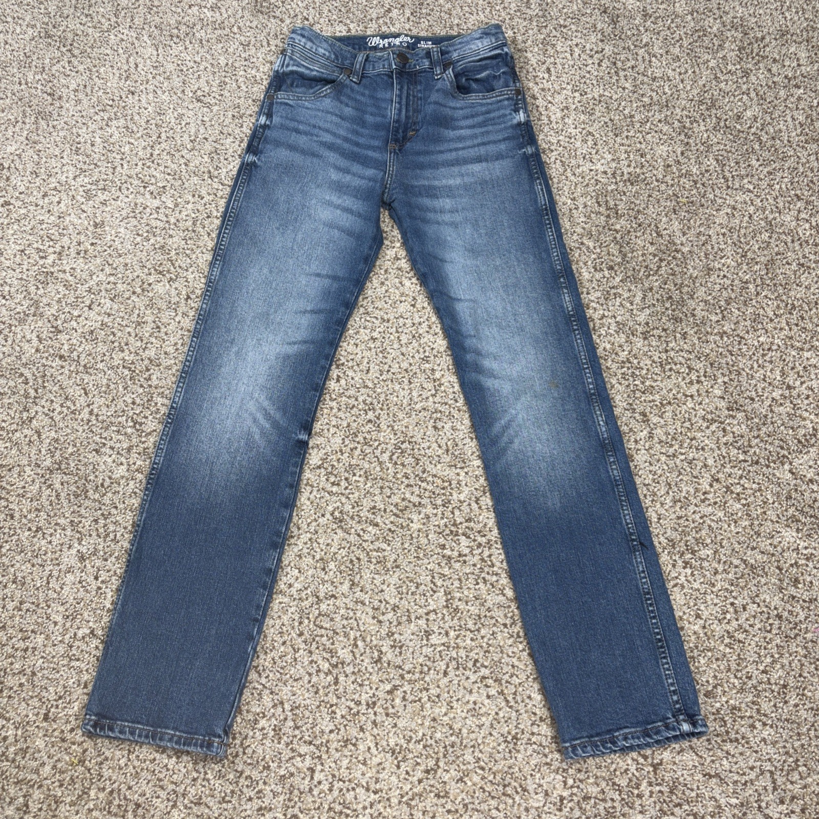 Wrangler Retro Jeans Youth Boys 14 Slim Straight Fit Denim Western 24 X 28.5 - main photo