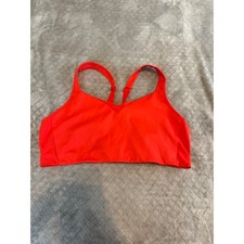 Brooks Drive V-Neck Run Bra Red High Impact Sports Bra 350081 Size 40D