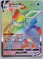GLACEON VMAX 208/203 RAINBOW RARE EVOLVING SKIES POKEMON