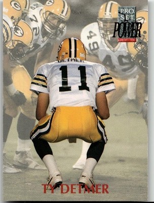 Ty Detmer 1992 Pro Set Power Football Green Bay Packers