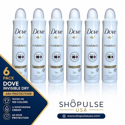 Dove Invisible Dry Antiperspirant Deodorant Spray 6 Pack 250 ML /8.45 FL OZ each