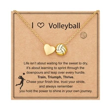 ESPVO Volleyball Necklace Gifts for Girls Stuff Accessories Sports Jewelry Ag...