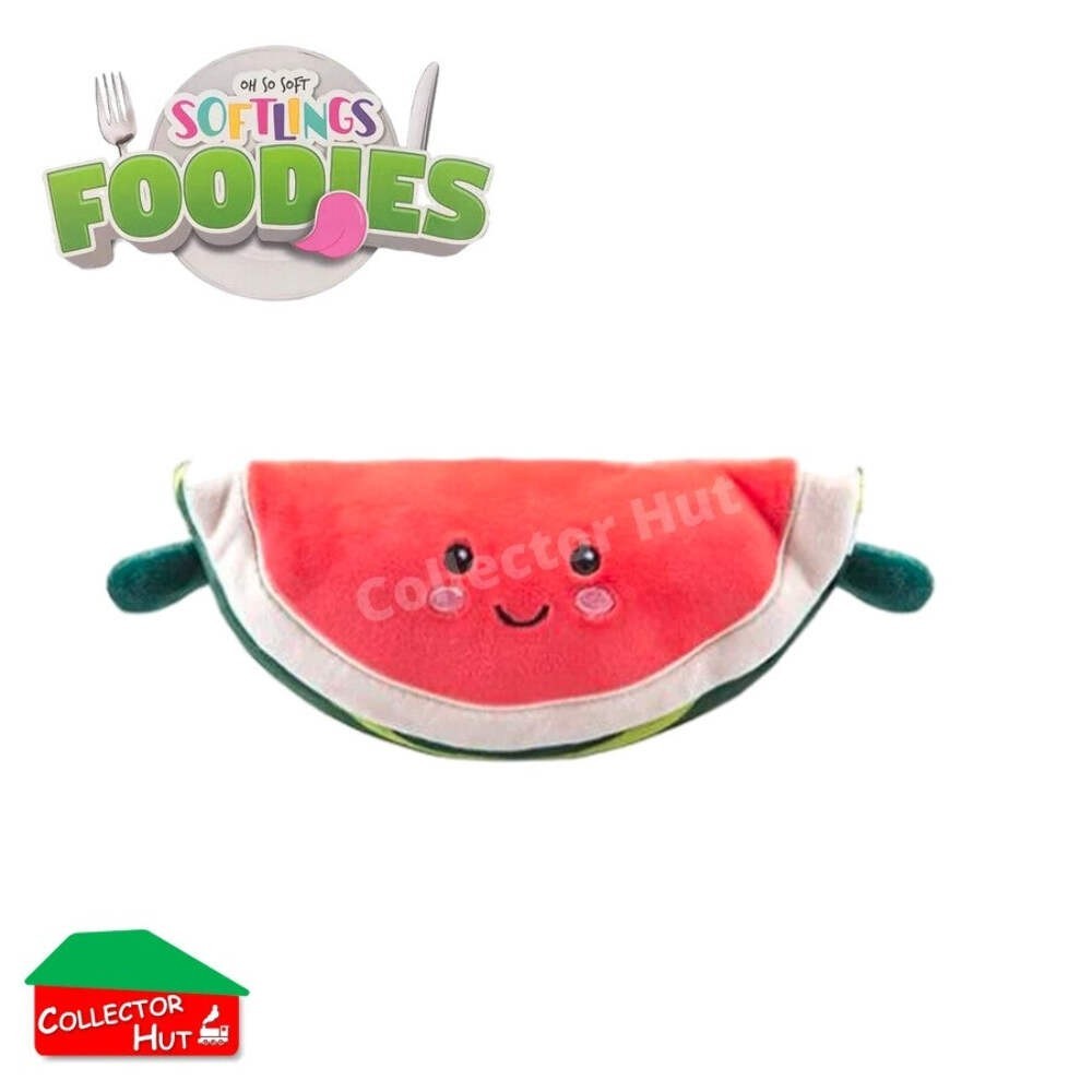 Peluches Softlings Fast Foodies - Lot De 6 Personnages Nourriture (burger, Frites, Pizza...) - 16 Cm - Ultra Doux