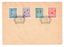 1952 Poland Scott 545-6, B75-6 FDC