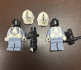 Lego Clone Pilot Minifigure Star Wars 7259 6205 W/ Blaster Pair Of 2 Bundle Deal