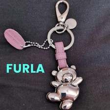 FURLA Bear Charm Pink Key Holder