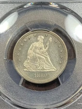 PCGS PR62 1880 SEATED QUARTER  BEAUTIFUL MIRRORED SURFACES