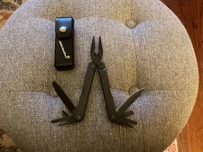 Leatherman Vintage PST Black Oxide Multi Tool Near Mint w Sheath 1093 Code