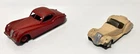 TWO VINTAGE DINKY TOYS CARS - #157 RED JAGUAR & #38A CREAM B.M.W. FRAZER NASH
