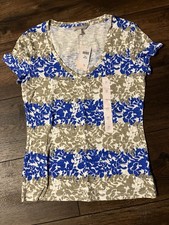 Banana Republic Petites Blue/Green/White Flor...