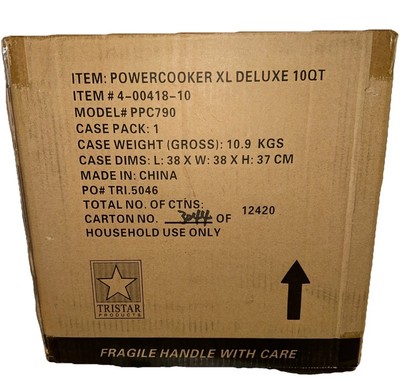 Tristar PPC790 Power XL Deluxe Pressure Cooker 10qt NEW IN BOX