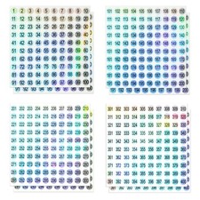 Number Stickers Consecutive 1-400 Waterproof Labels for Inventory 2 Sets New