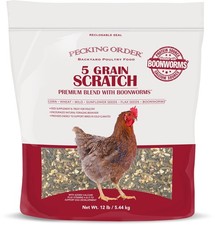 5 Grain Scratch Chicken Feed for Laying Hens, 12 lb Poultry Nutrition