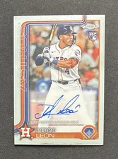 2025 Topps Chrome Pedro Leon RA-PL Rookie Auto Houston Astros