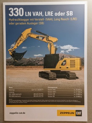 Caterpillar CAT 330 Long Reach Hydraulikbagger Bagger Prospekt 