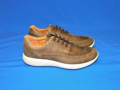 ECCO Size 44 10 10.5 Men Brown Shoes Soft 7 Runner Seawalker Moc Toe Sneakers