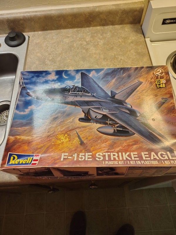 Revell F-15E Strike Eagle Model Kit complete dented box