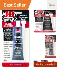 Reliable 3 oz Black RTV Silicone Sealant - Bonding & Sealing for All Surfaces