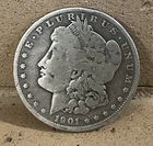 1901 Morgan Silver Dollar $1 0.900 Silver Business Strike Circulated Uncertified