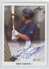 2013 Leaf Memories Auto Gold 4/25 Nick Ciuffo #A-NC1 Auto 0f8