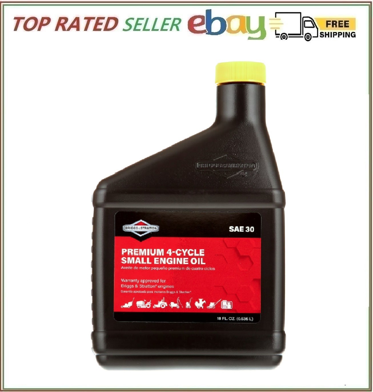 Briggs & Stratton 100005 SAE 30W 4-Cycle Engine Oil, 18 oz. 