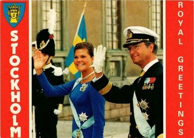 CPM Sveriges Kung Carl XVI Gustaf Kronprinsessan BRITISH ROYALTY (736252)