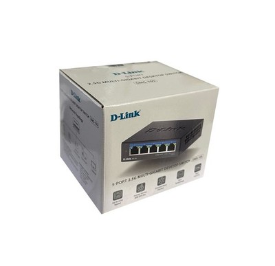 D-Link DMS-105 5-Port Multi-Gigabit Unmanaged Desktop Switch (5X 2,5G Ports, Lüf