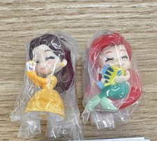 Disney Princess Bell Ariel Mini Figure Key Chain Set New Capsule Toy Tokyo Japan