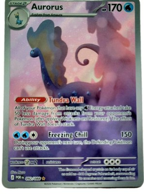 Aurorus HP170 2026 Holo Illustration Rare Pokémon Card No 092/088 