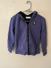 Abercrombie Kids Fleece Sherpa Lined Full Zip Hoodie. 9/10 Cotton. Purple