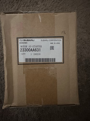 #ad 23300AA631 SUBARU STARTER $134.00