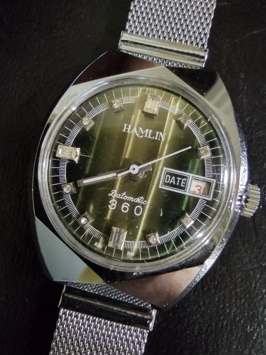 Vintage 1970s Men's Hamlin 360 Datomatic Automatic Wristwatch | eBay