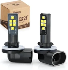 10L0L Golf Cart 12V LED Headlight Bulb for EZGO Club Car DS Precedent, Pack of 2