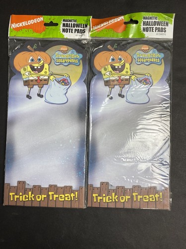 VINTAGE NIP SpongeBob Squarepants Patrick Star Halloween Macnetic Note Pad lot/2 - Picture 5 of 6