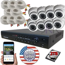 Sikker 8 Channel 1080P DVR Recorder Security Camera System with 2TB hard drive