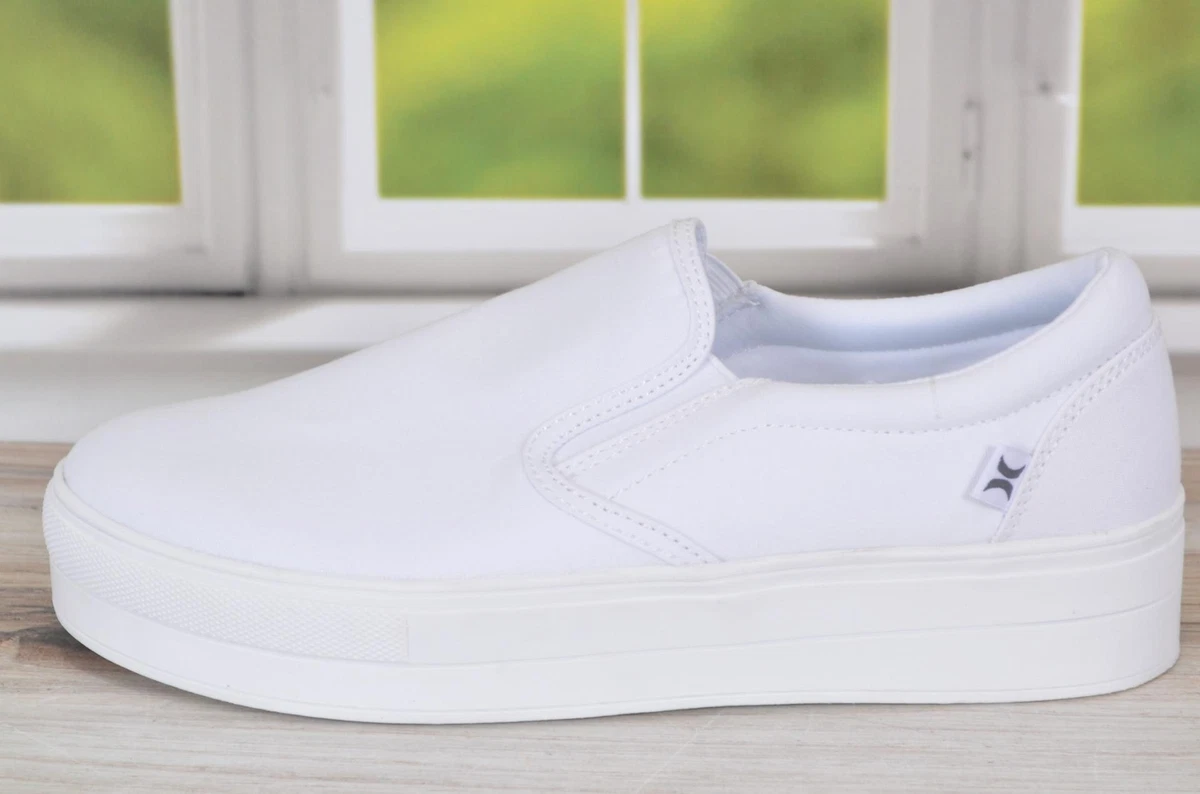 Slip on white shop platform sneakers