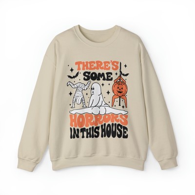 Funny Cardi B Spoof Cozy Sweatshirt There's Some Horrors In the House Unisex