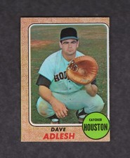 1968 Topps Baseball #576 Dave Adlesh Houston Astros NM Miscut Vintage Original