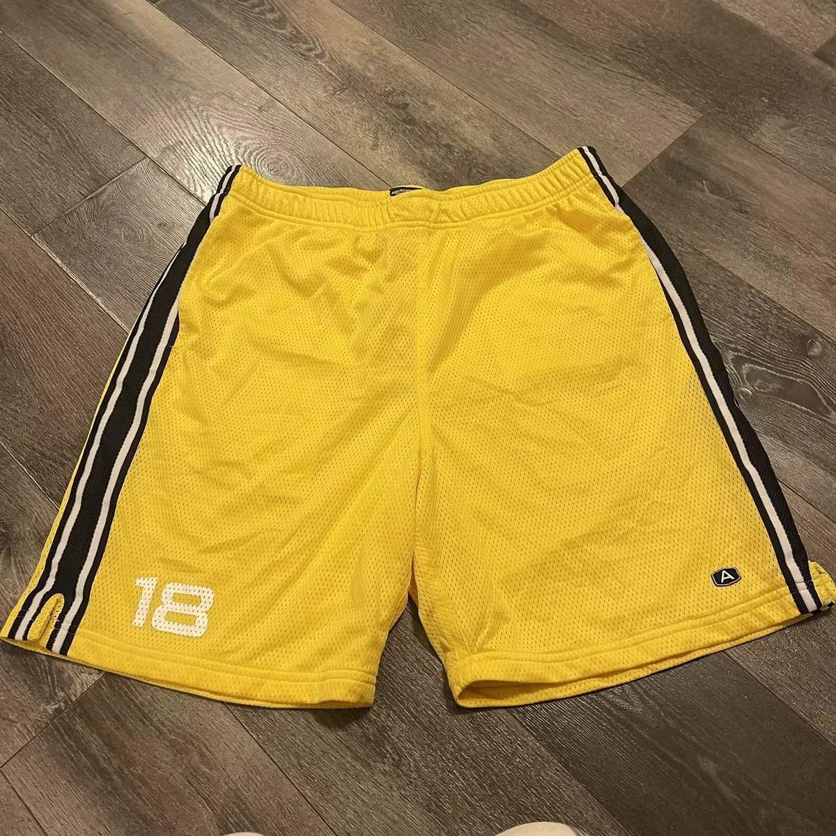 Mens yellow gym shorts sale