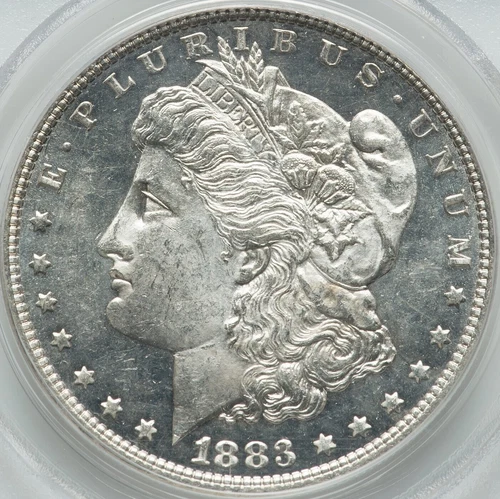 Morgan Silver Dollar 1883, PCGS MS-62 DMPL! CAC! Blast White! Great eye appeal!