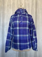 Columbia Bugaboo Purple Plaid OutGrown OmniTech Ski Jacket Girl s Medium 10/12