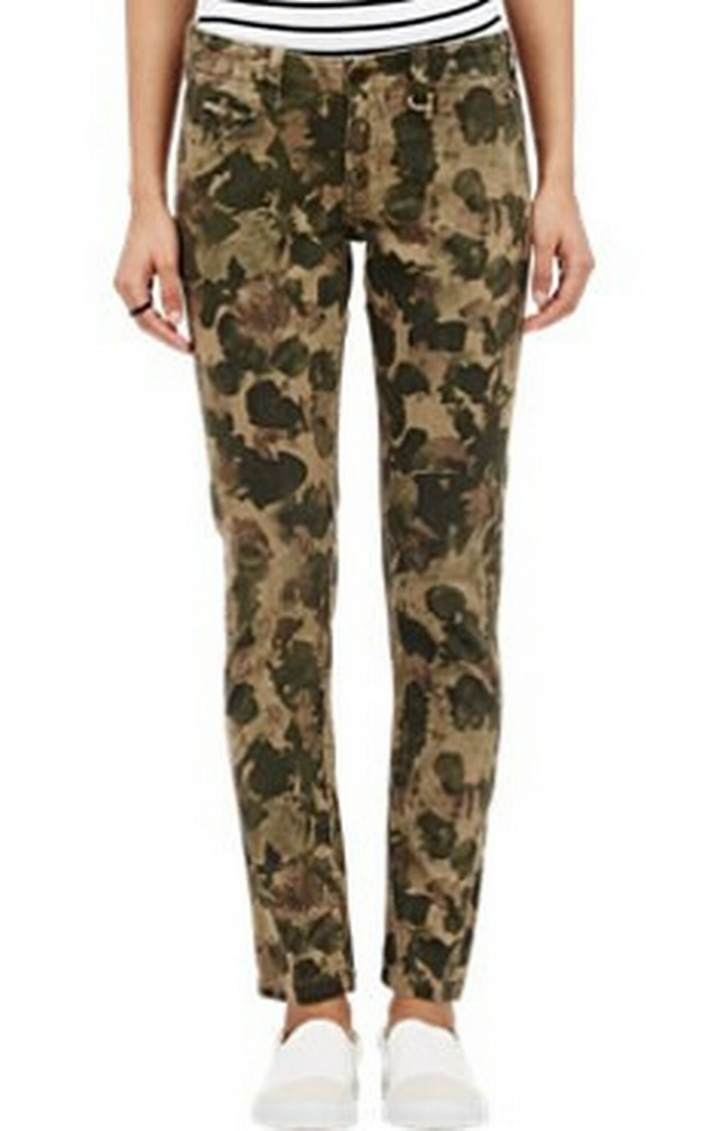 Chip Foster Hand Painted Camouflage-Print Trousers Size 28 Orig $348.00