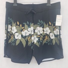 Old Navy Board Shorts Mens 36 Floral Printed Built-In Flex Swim Trunks 8" Inseam
