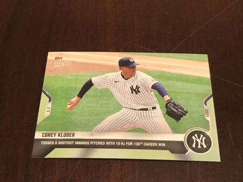 2021 Topps Now 162 Corey Kluber